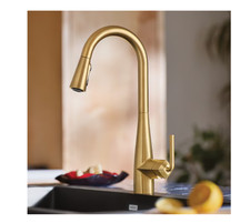 Moen Maureen Brushed Gold Single Handle Deck-mount Pull-down Kitchen Faucet