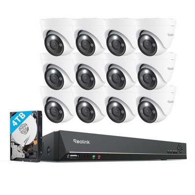 Reolink 12MP PoE Überwachungssystem 16CH 4TB HDD NVR mit PoE IP Kamera Outdoor