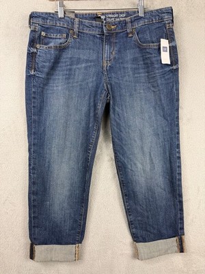 Gap Straight Crop Coupe 3/4 Droite Jeans Womens Size 12/31 Blue Denim NWT