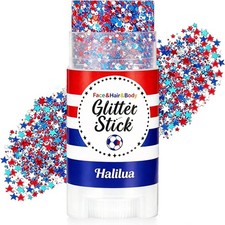 Patriotic 4th of July Body Glitter Stick,Sparkle Red White and Blue-06