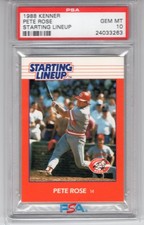 1988 KENNER STARTING LINEUP PETE ROSE CARD PSA GEM MINT 10 (EXTREMELY RARE)