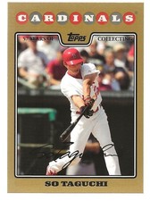 2008 Topps Baseball So Taguchi #82 Gold Parallel #d 0157/2008