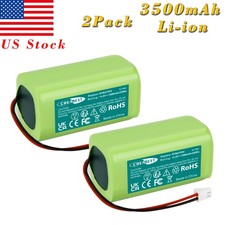 2X 14.4V 3.5Ah Battery for Shark Ion Robot Vacuum RV1001AE R75 RVBAT850 2-Prong