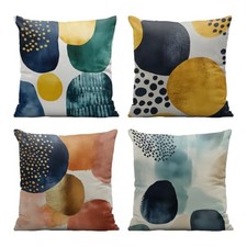 Pillow Covers 18x18 Inch Set of 4, Modern 18" x 18" Pack of 4 Abstract