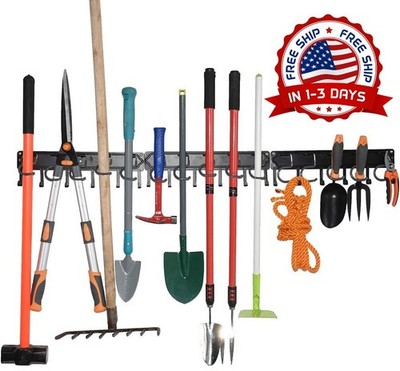 Organizador De Pared Para Herramientas De Jardín, Acero, 68 Pulgadas 4 PCS NUEVO