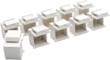 Tripp Lite N040-010-WH Snap-In Blank Keystone Jack Insert 10-Pack White – Covers
