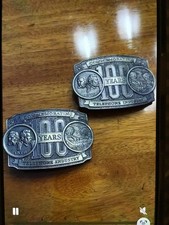 Limited Edition Commemorating 100 Years Telephone Industry Belt Buckle Set Of 2