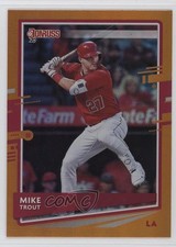 2020 Panini Donruss Holo Orange Mike Trout (Base) #129 0kz8