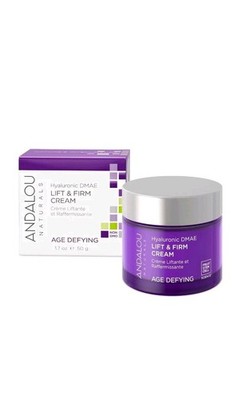 Andalou Naturals Hyaluronic Dmae Lift & Firm Face Cream Moisturizer Age Defy 1.7