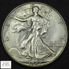 1947 D Walking Liberty Silver Half Dollar 50C (Final Year of Issue!)