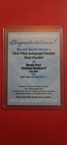 2026 Topps Series 1 Mannie Fresh First Pitch Autographs (RAW)