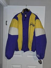Vintage RARE Los Angeles Lakers Starter Puffer Zip up Jacket 90's XL