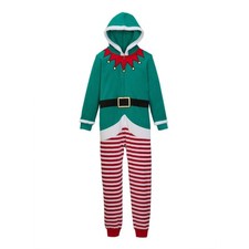 New Kids 4/5 Unisex Boys Girls Matching Elf One Piece Pajamas Outfit Christmas