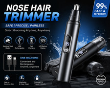 Men's Electric Nose Hair Trimmer, Ear Eyebrow Clipper, Waterproof Portable