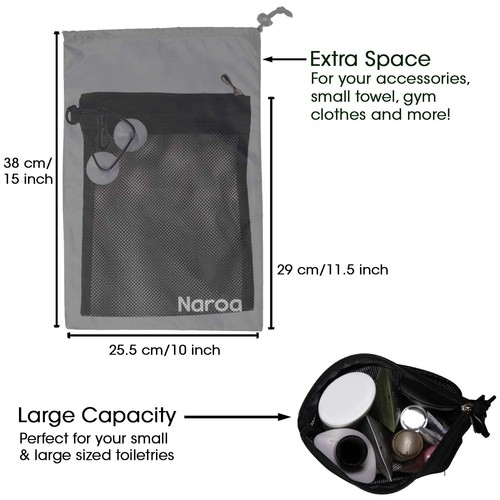 Naroa Waterproof Multifunctional Toiletry Shower Bag for Gym Travel Business - Picture 6 of 7
