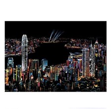 Magisches Rubbellos Port Victoria Hong Kong 40x28 cm
