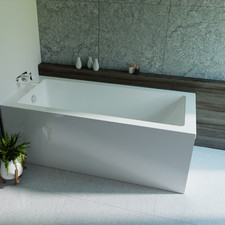 Cheap White Acrylic Single Ended Bath 1650 x 700 Bath 5mm -No Tap Holes