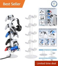 5-Tier Gaming Headset Stand  Controller Holder - Elegant Cable Organizer