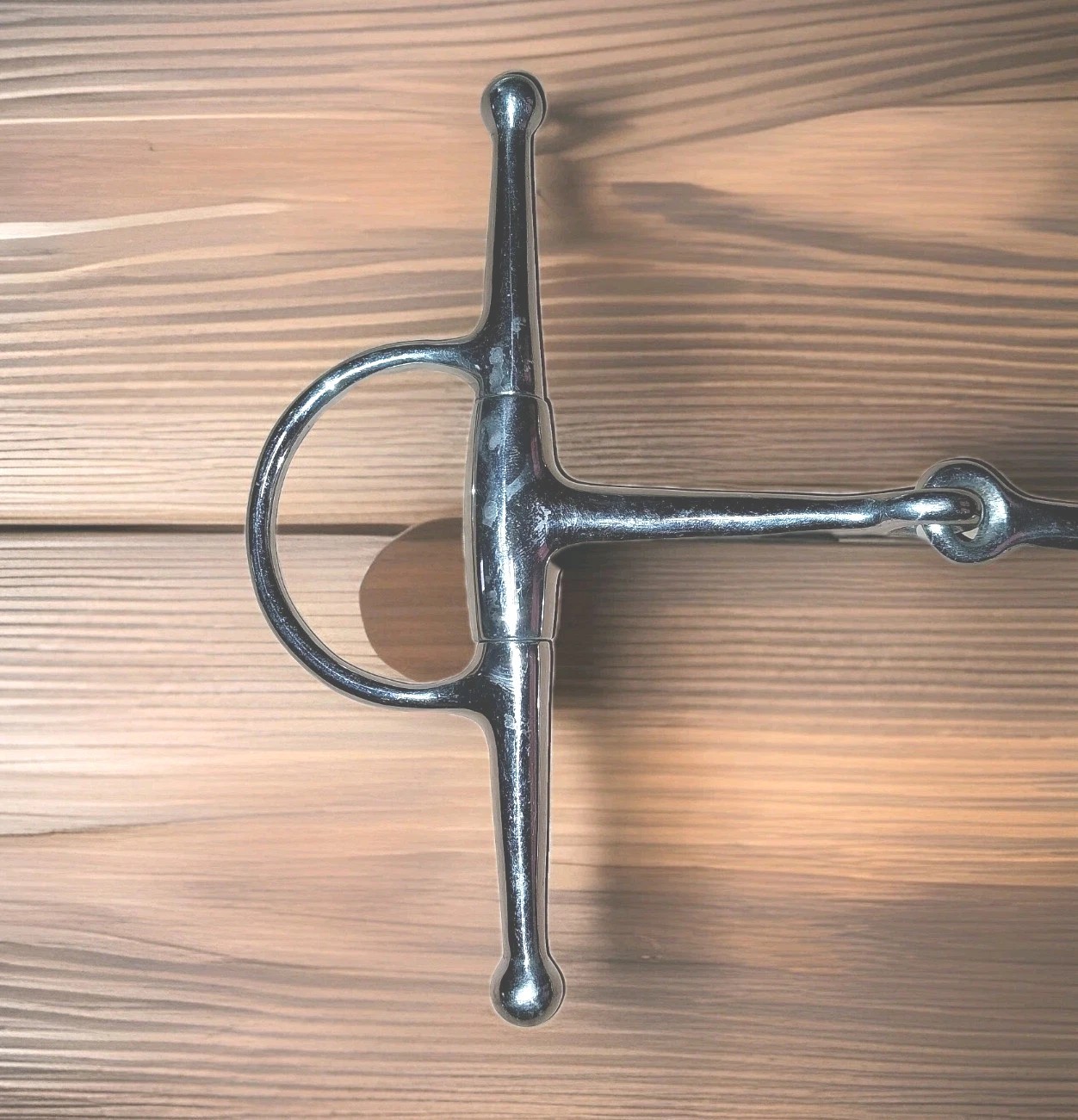 5" Full Cheek Pencil Shank Snaffle Bit Stainless Steel D- Ring Vintage 