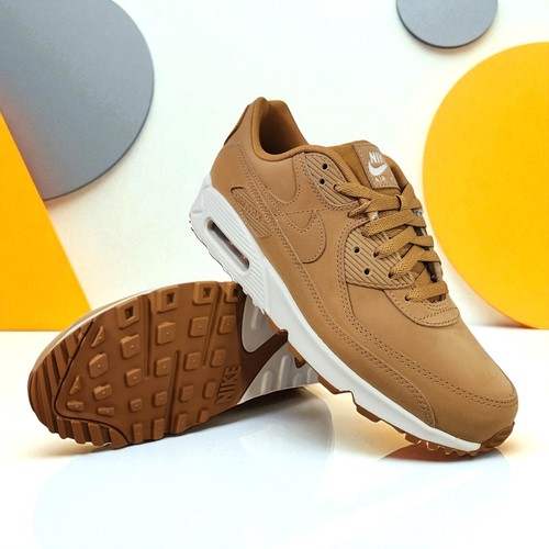 Nike Air Max 90 Premium 'Flax Sail' Wheat Brown Sneakers HJ3153-200 Men's Size 9