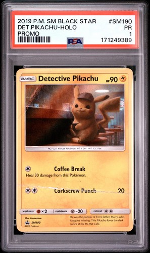 Detective Pikachu graded PSA 1 for sale on eBay