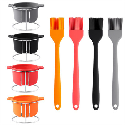 Benutzerfreundliche Silikon Grillbürste und Schüssel Kit für einfaches Kochen