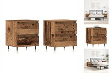 Nachttische Nachtschrank Konsole 2 Stück Alte Holz 40x35x50 Cm Konstruktionsholz