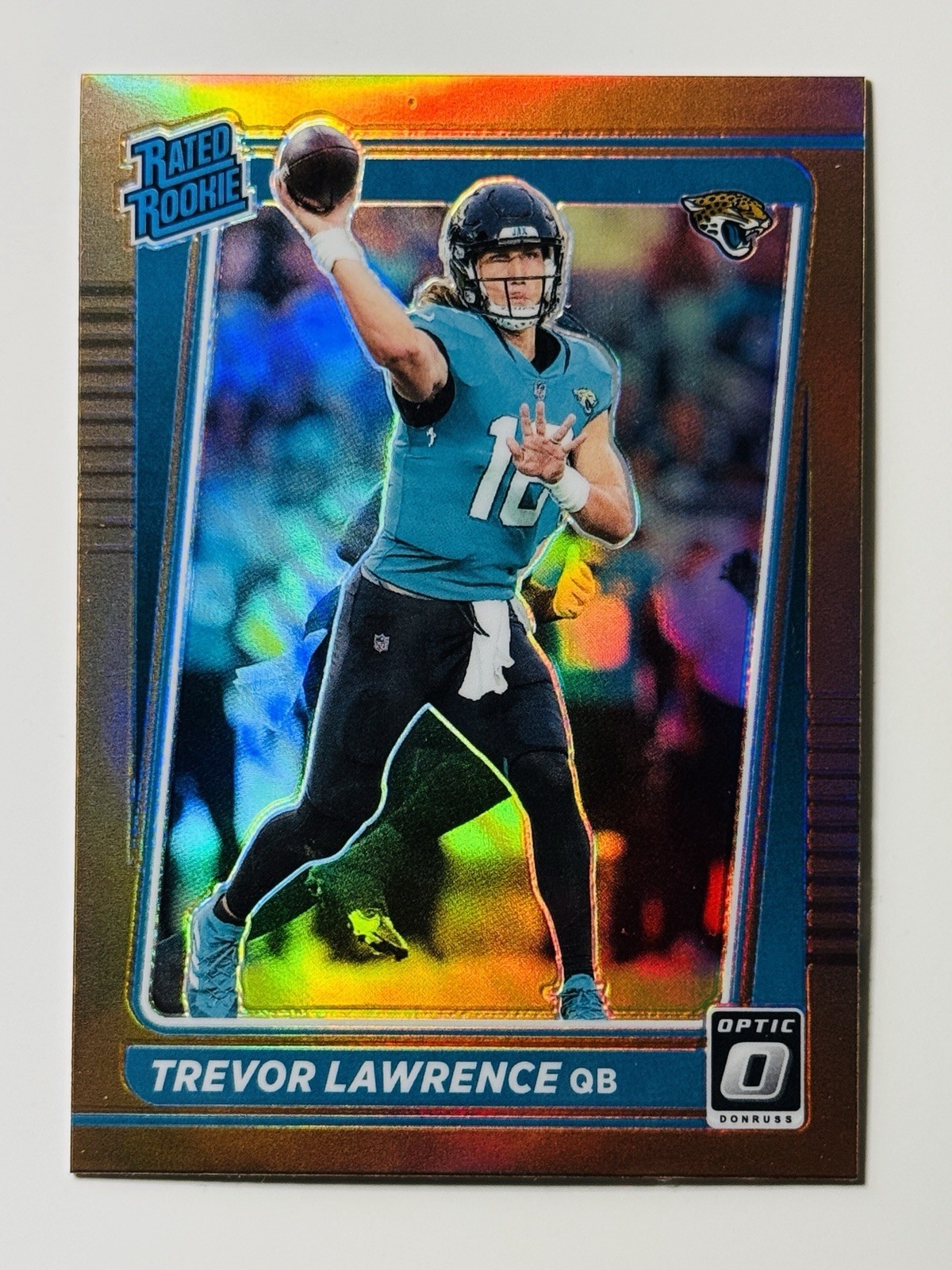 2021 Panini Donruss Optic - Rated Rookie Trevor Lawrence #201 Bronze Prizm (RC)