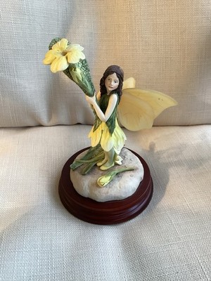 Bordüre Fine Arts große Primel Blumenfee signiert G. Deveraux Nr. 194 von 1950