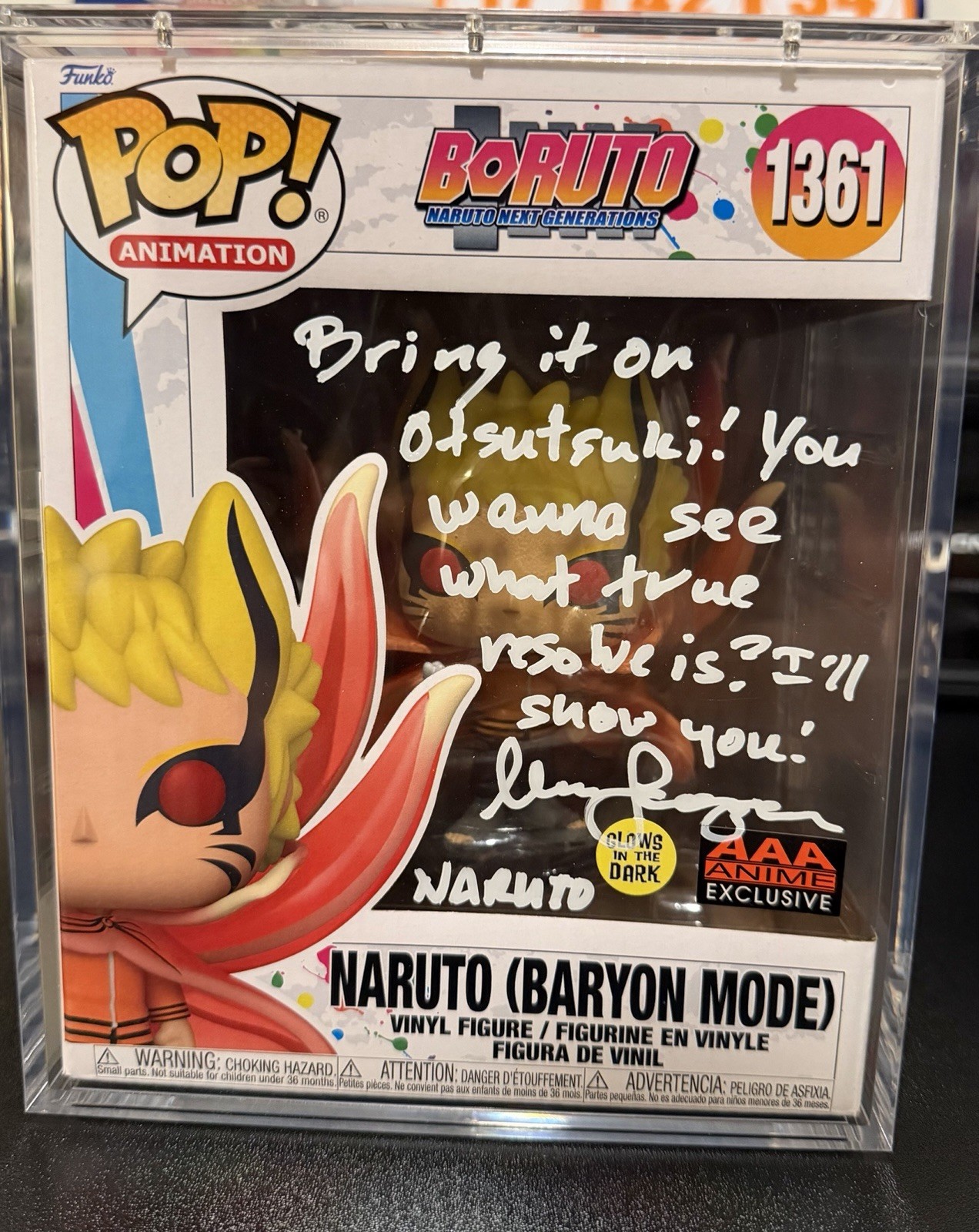 Signed Naruto: Bayron Mode Naruto Funko