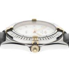 BREITLING KALISTO B57045 34mm SS Leather Beige Dial Date Quartz #C540 3