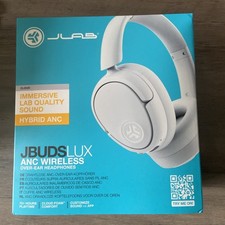 JLab Headphones JBuds Lux ANC Wireless Bluetooth Over-Ear White BRAND NEW