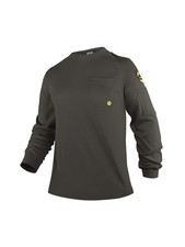 FR Shirts for Men,5.5oz/7.1oz Round Neck Flame Resistant Long Sleeve Shirts, ...