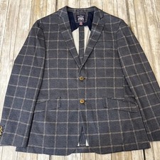 Saville Row Co Sport Coat Men Size 40R Brit Slim Plaid 2 Btn Shoreditch Blazer