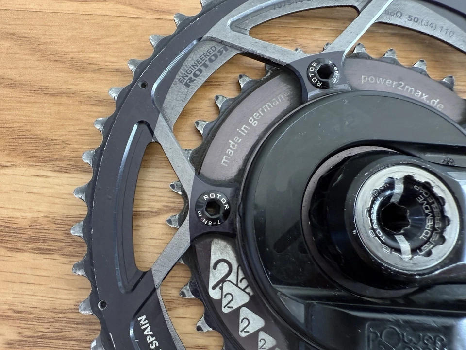 Juego de bielas de rotor medidor de potencia Power2max 172,5 110BCD 50/34 Foto 4 de 4