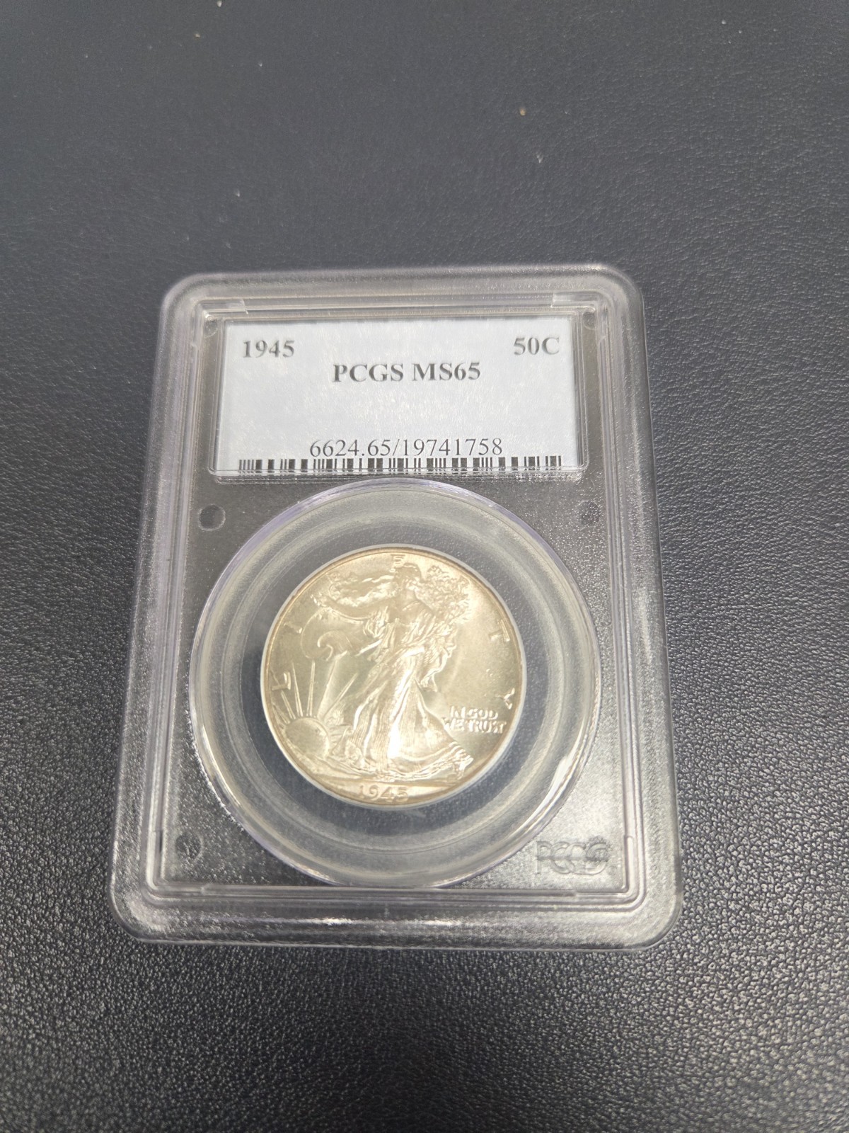 1945 Silver Walking Liberty Half Dollar NGC MS 65
