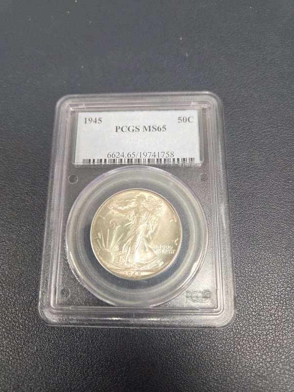 1945 Silver Walking Liberty Half Dollar NGC MS 65