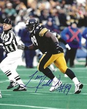 Signed 8X10 LEVON KIRKLAND Pittsburgh Steelers photo w/ Show Ticket