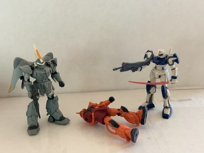 Gundam mini Micro Figure Lot! 3 Figures! 2 Are Complete, One Damaged *Read*