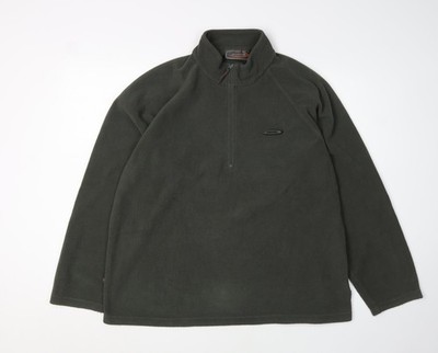 Mountainlife Sweatshirt Herren UK Größe L grün 1/4 Reißverschluss