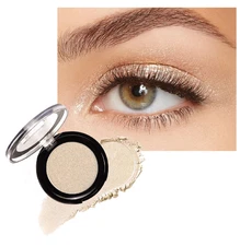 Monochrome Powder Eyeshadow Palette Makeup,Champagne Natural Neutral Single Shim