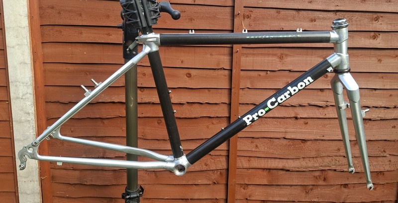 Coventry Eagle Pro Carbon MTB Bike Frame 16" Vintage Carbon Tubes Alloy Lugs