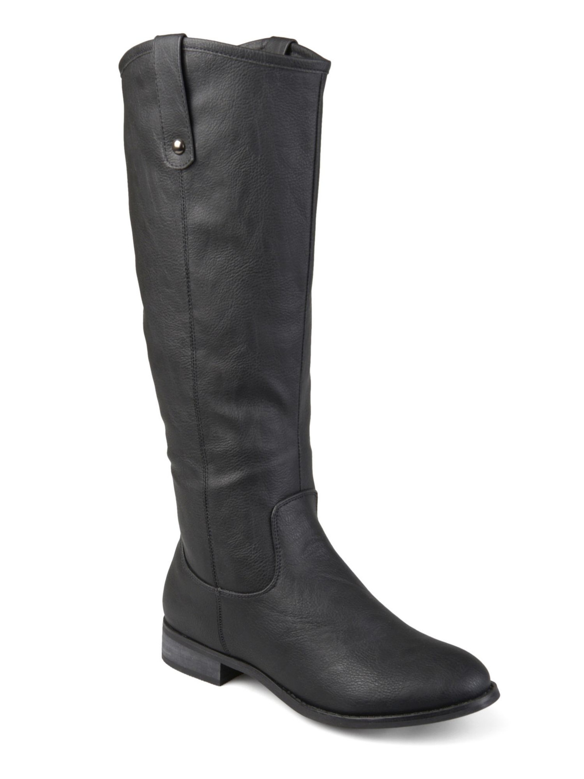 JOURNEE COLLECTION Womens Black Taven Round Toe Block Heel Riding Boot 5.5 M