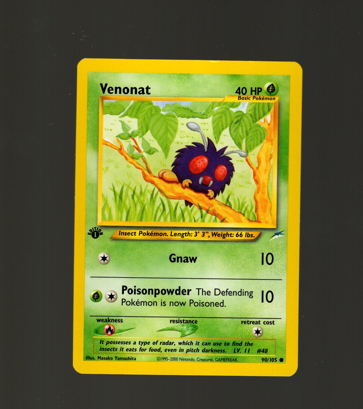 Pokemon Cards Venonat 90/105 1ST EDITION Neo Destiny Common NM/MINT 2002 Vintage