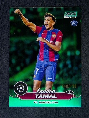2023-24 Topps Stadium Club Chrome Lamine Yamal #27 RC Green /150
