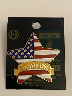 Atlanta 1996 Olympic Star Flag Lapel Pin P42