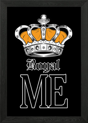 Royal Me Yellow Framed Wall Art Poster Canvas Print Picture