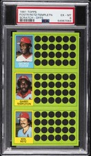 1981 TOPPS SCRATCH-OFFS GARRY TEMPLETON/GEORGE FOSTER/KEN REITZ PSA 6