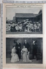 1911 INDIA PRINT ADAMSON SHAW WEDDING AT COONOOR CAST IN TIGHT CORNER SIMLA PLAY