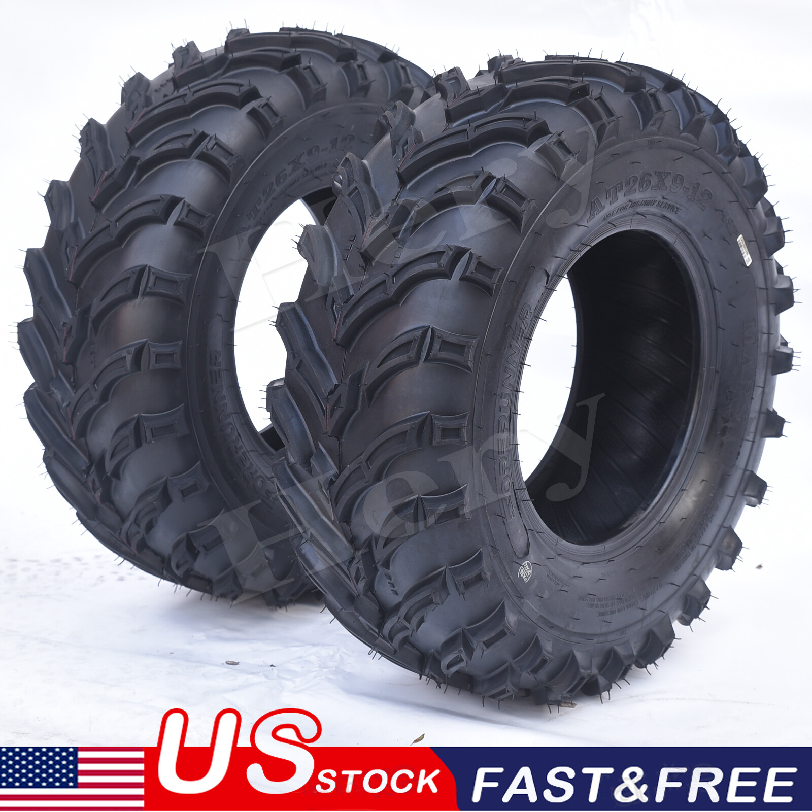 2PCS ATV Tires 26X912 26x9x12 6PR UTV SxS OffRoad Mud All Terrain